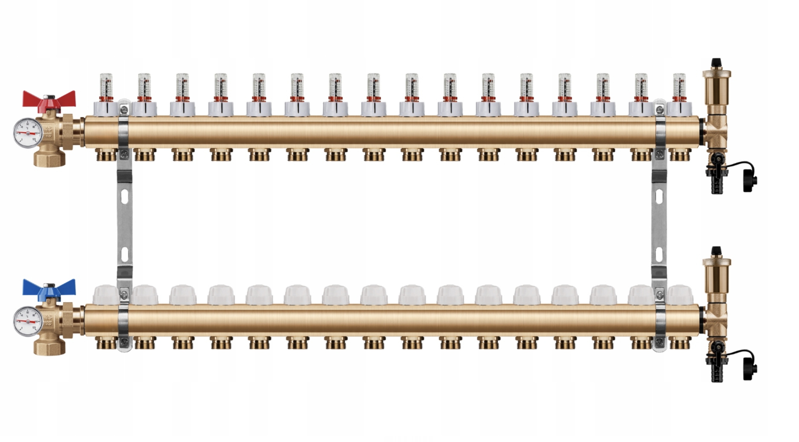 Rozdělovač podlahového vytápění 16 +pex Úhlový Kulový Ventil