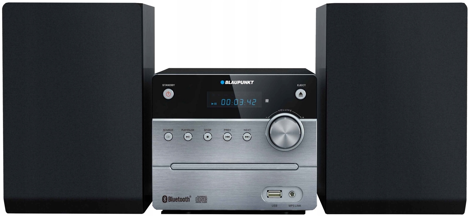 WIEŻA STEREO BLAUPUNKT MS12BT CD/BT/FM/USB Czarna Kolor czarny