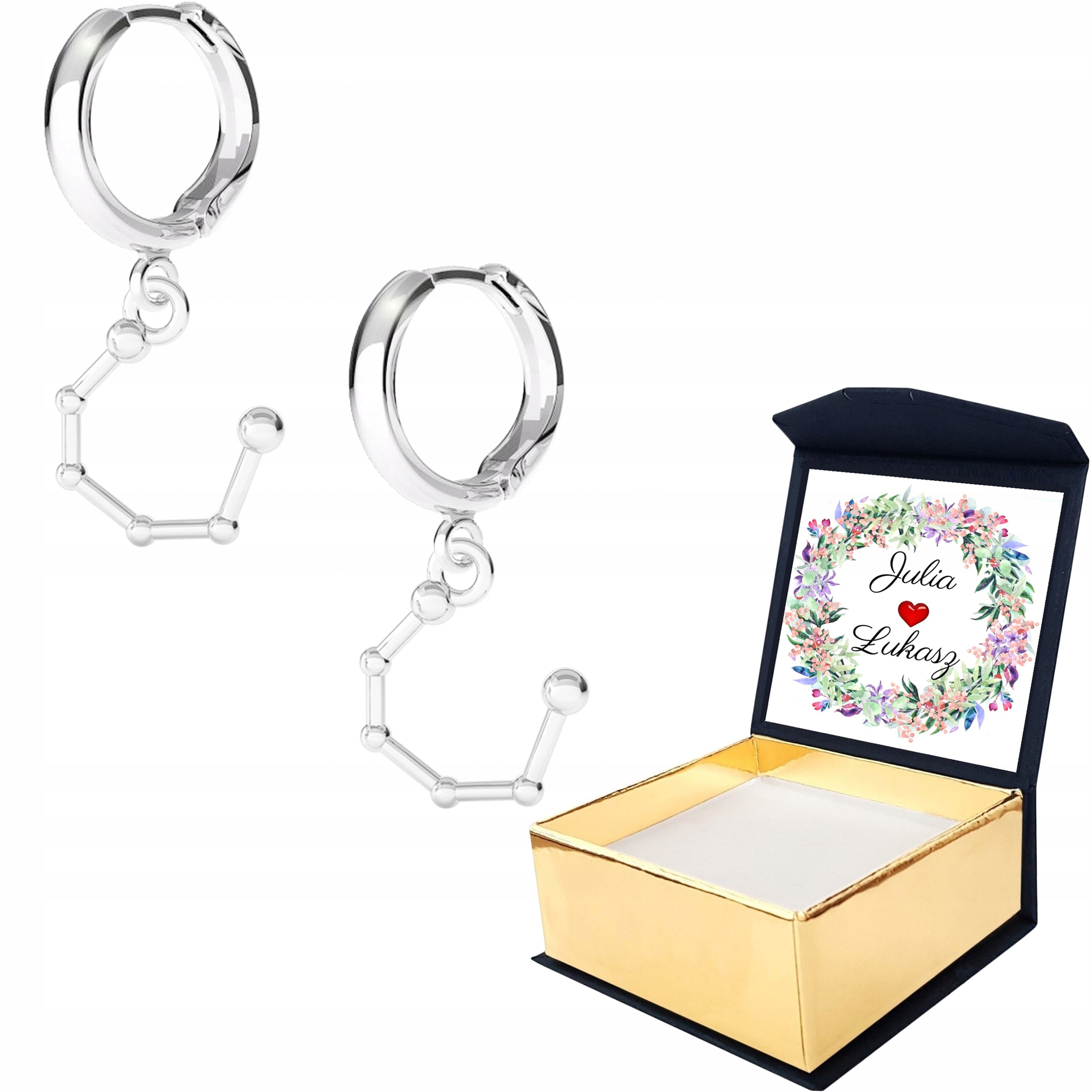 Stříbrné náušnice Souhvězdí 925 Vlastní Potisk