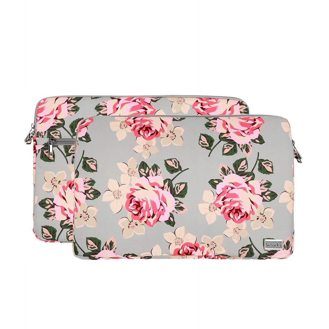 Taška na notebook 15-16 palců Wonder Sleeve šedá s růžemi