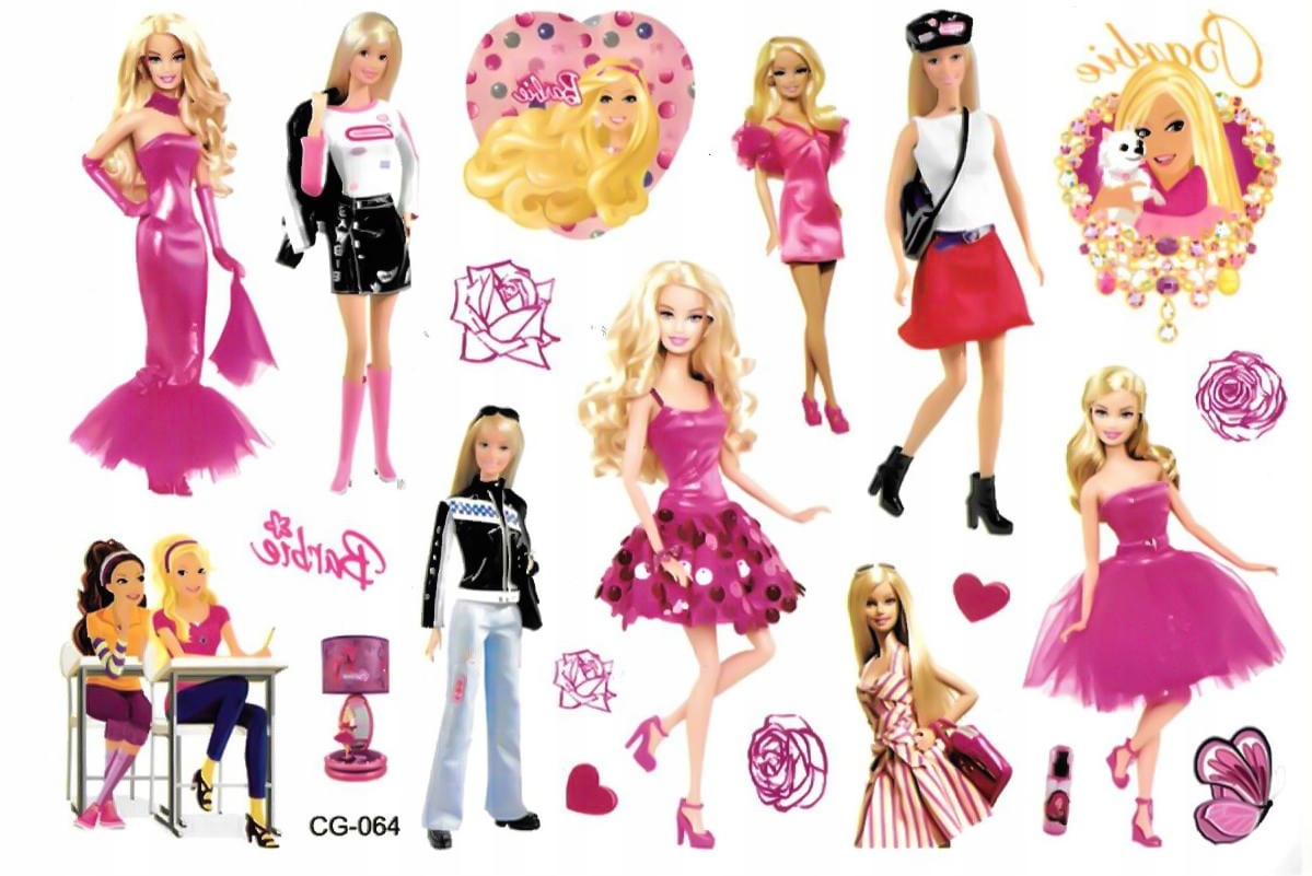 

Tatuaż tymczasowy dla dzieci Barbie Lalka