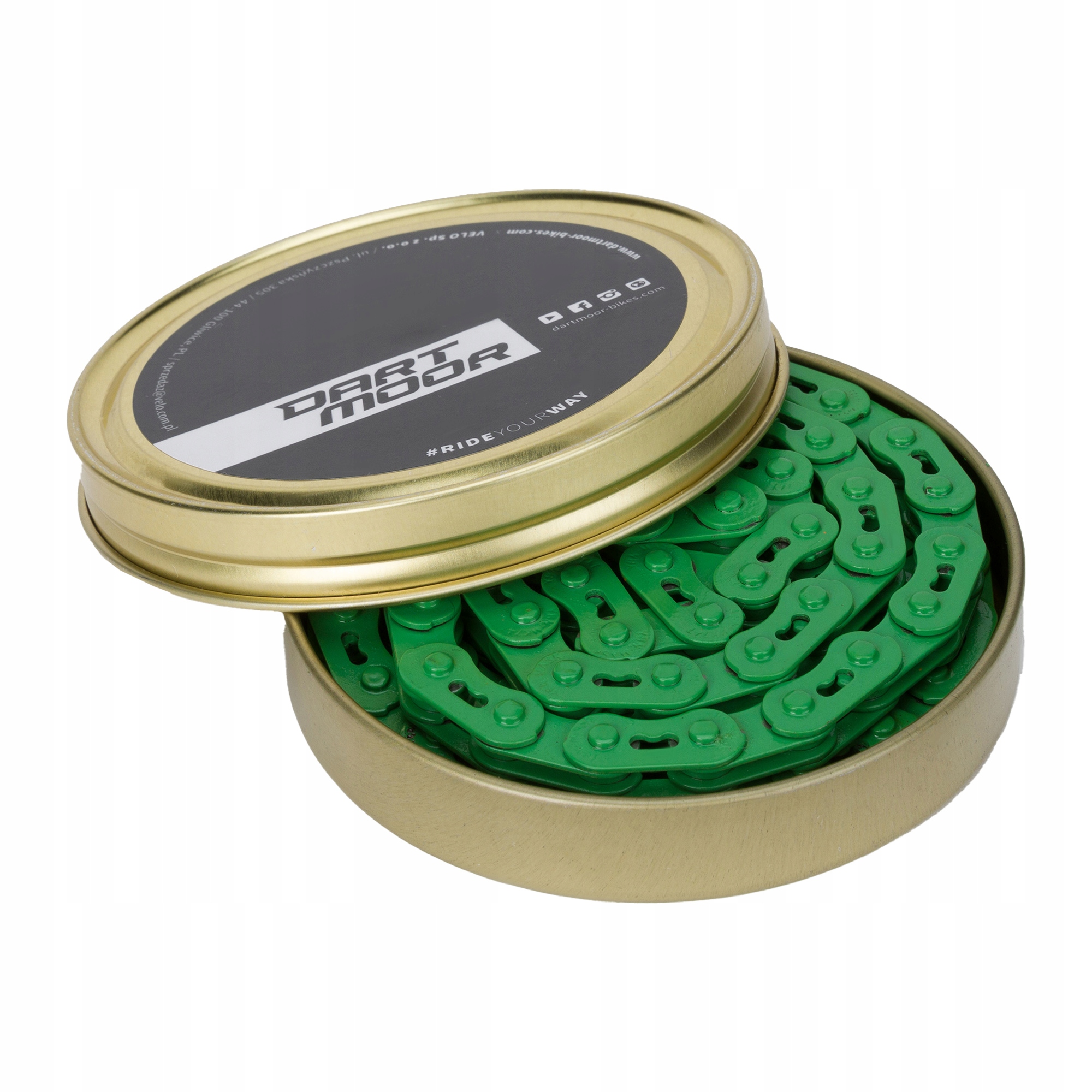 Łańcuch rowerowy Dartmoor Core Singlespeed zielony DART-782 3/32"