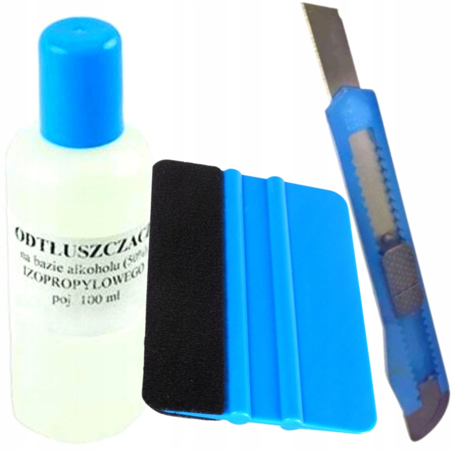 

Zestaw Do Folii Odtłuszczacz Nożyk Rakla Filc