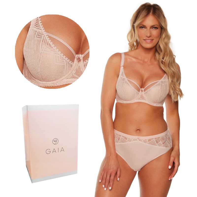 Podprsenka s krajkou Semi-Soft Leandra 1241 polovyztužená růžová 65K