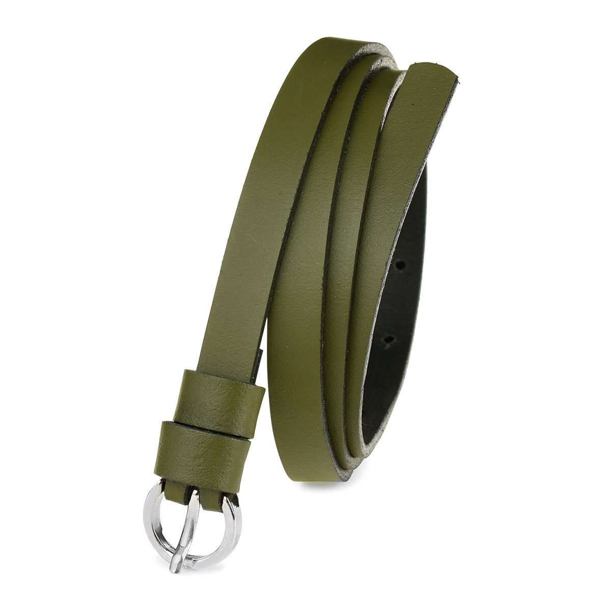 

Beltimore pasek skórzany damski khaki wąski