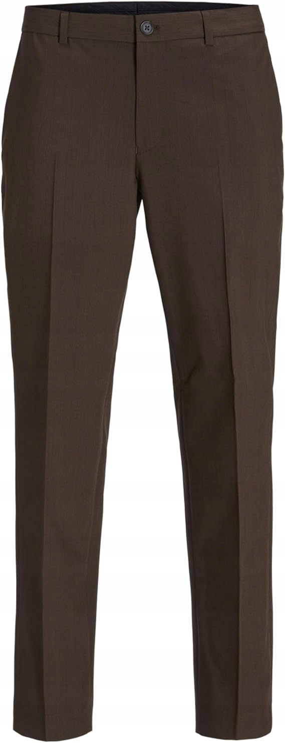 Jack & Jones Elegantní Kalhoty V Hnědé Barvě S Okrajem 48 J9B