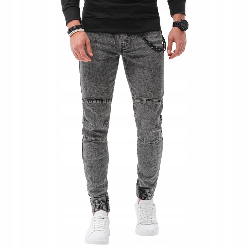 

Spodnie męskie jeansowe joggery P1056 czarne 3XL