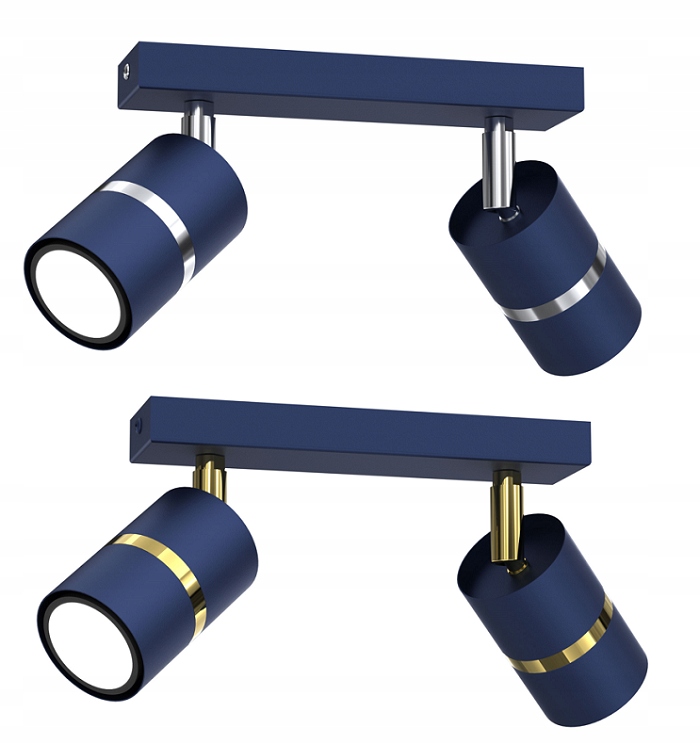 PLAFON LISTWA OPRAWA TUBA EYE 2xGU10 NAVY GRANAT