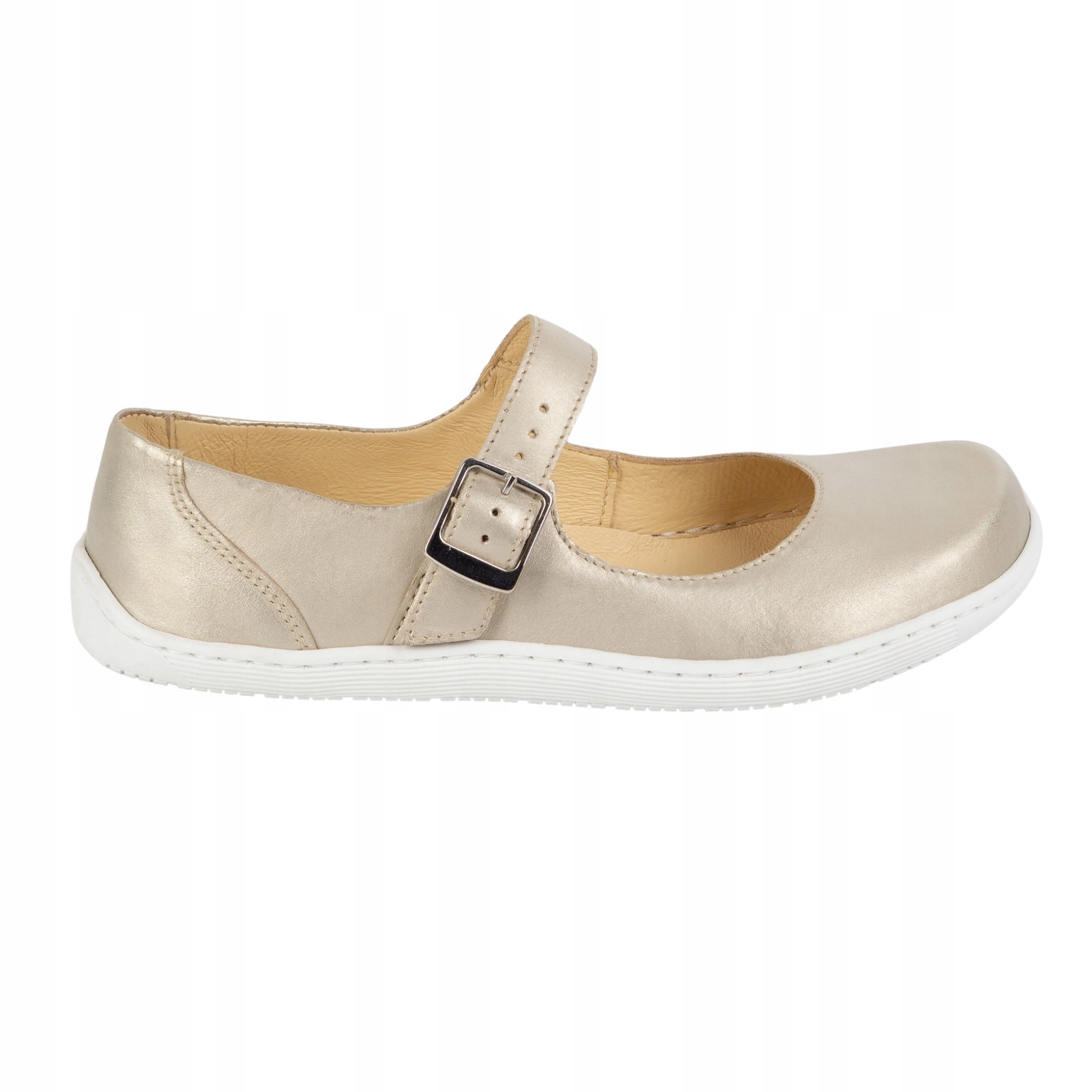 Olivier 1286 barefoot dámské kožené baleríny široká přední část zlaté 39