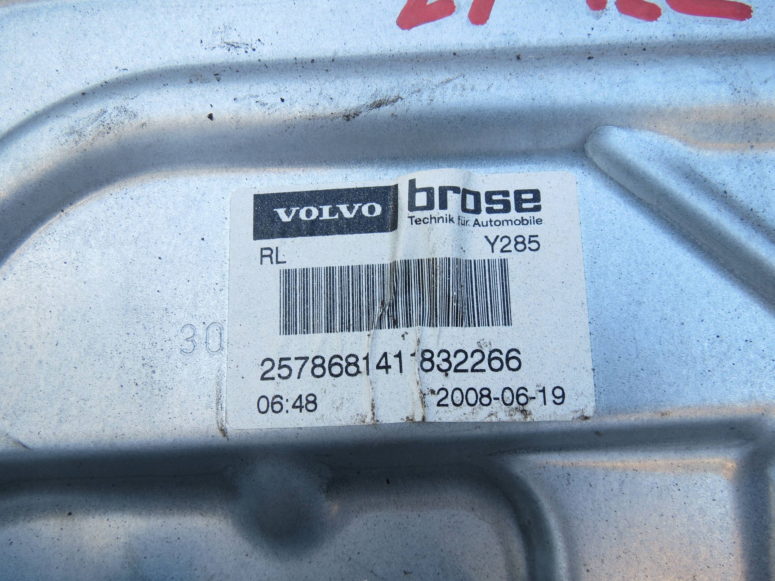 window regulator mechanism left rear part VOLVO V70 III 983041102