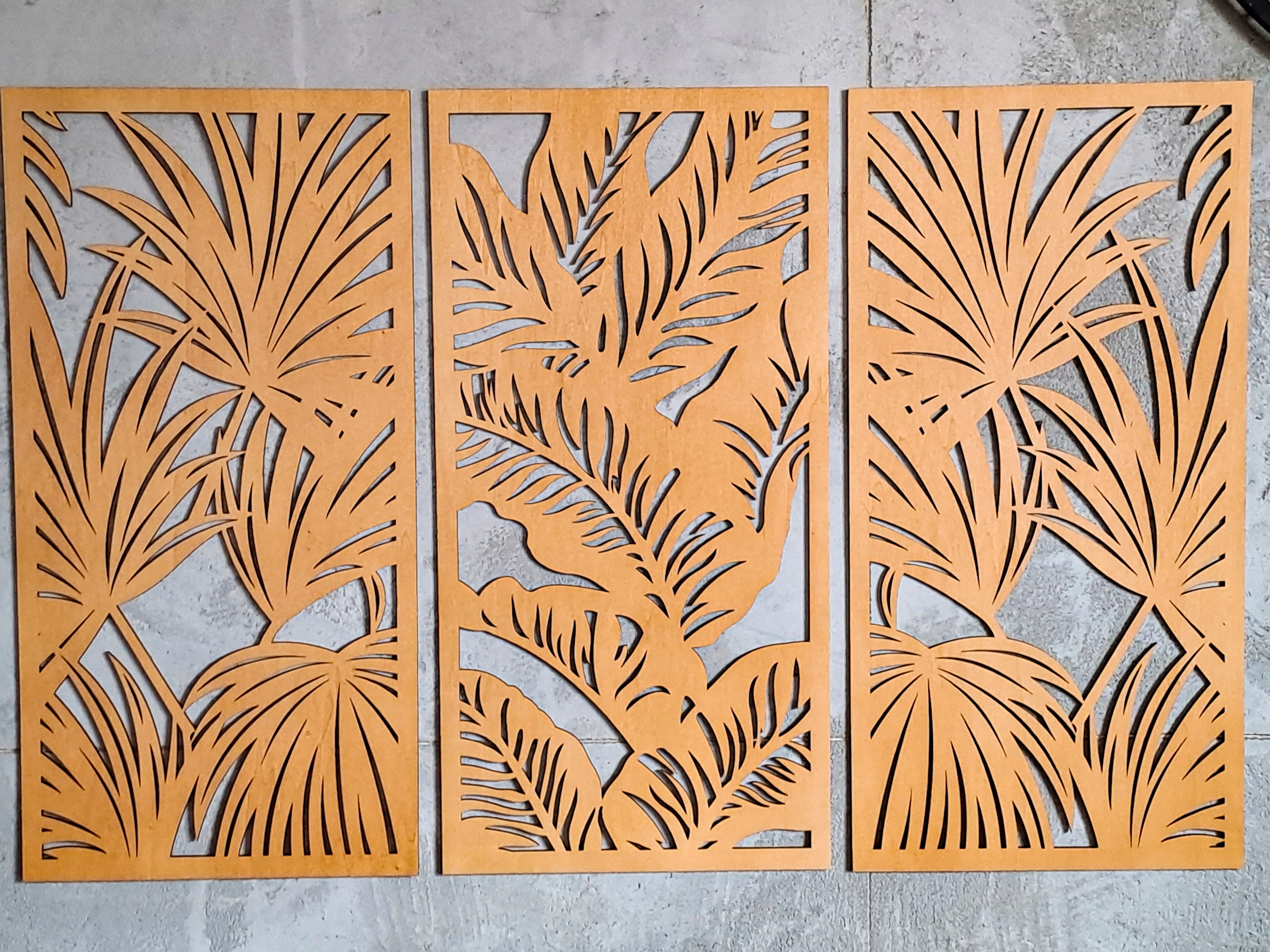 3D DEKORACYJNE PANELE AŻUROWE, MONSTERA, PALMY, L Zastosowanie dekoracja ściany