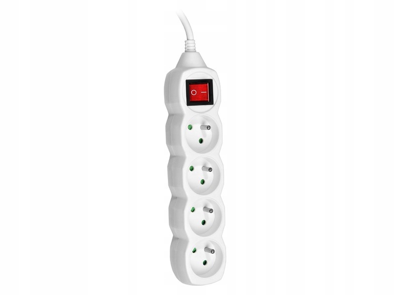 

Przedłużacz PowerCord 4 gniazda wyłącznik biały 3m