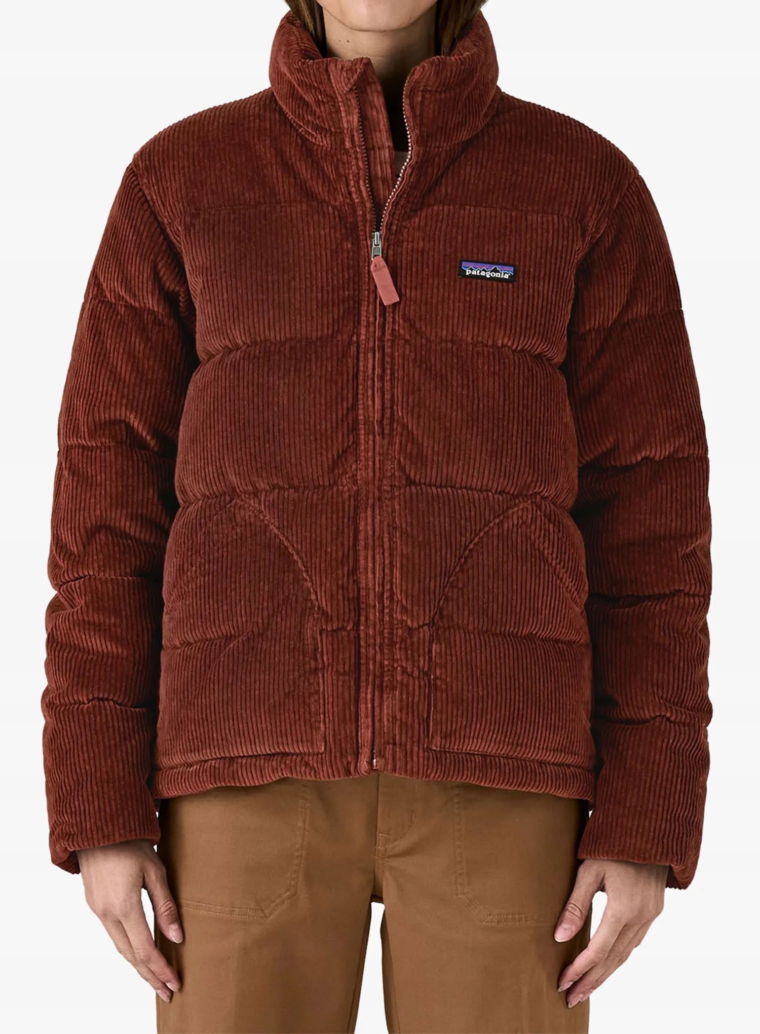 Dámská péřová bunda Patagonia Cord Fjord Jacket dried vanilla M