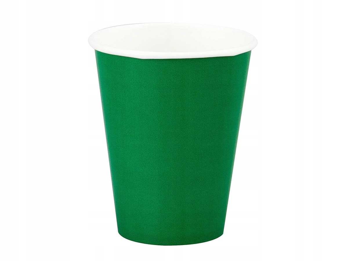 

Kubeczki jednokolorowe zielone - 250 ml - 6 szt.