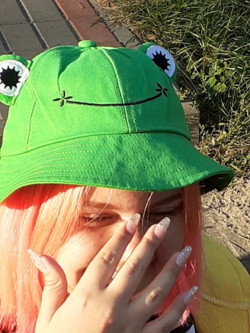 KAPELUSZ RYBACKI BUCKET HAT ŻABA ŻABKA CZAPKA ZIELONY NA LATO WAKACJE Rozmiar (obwód głowy w cm) 58