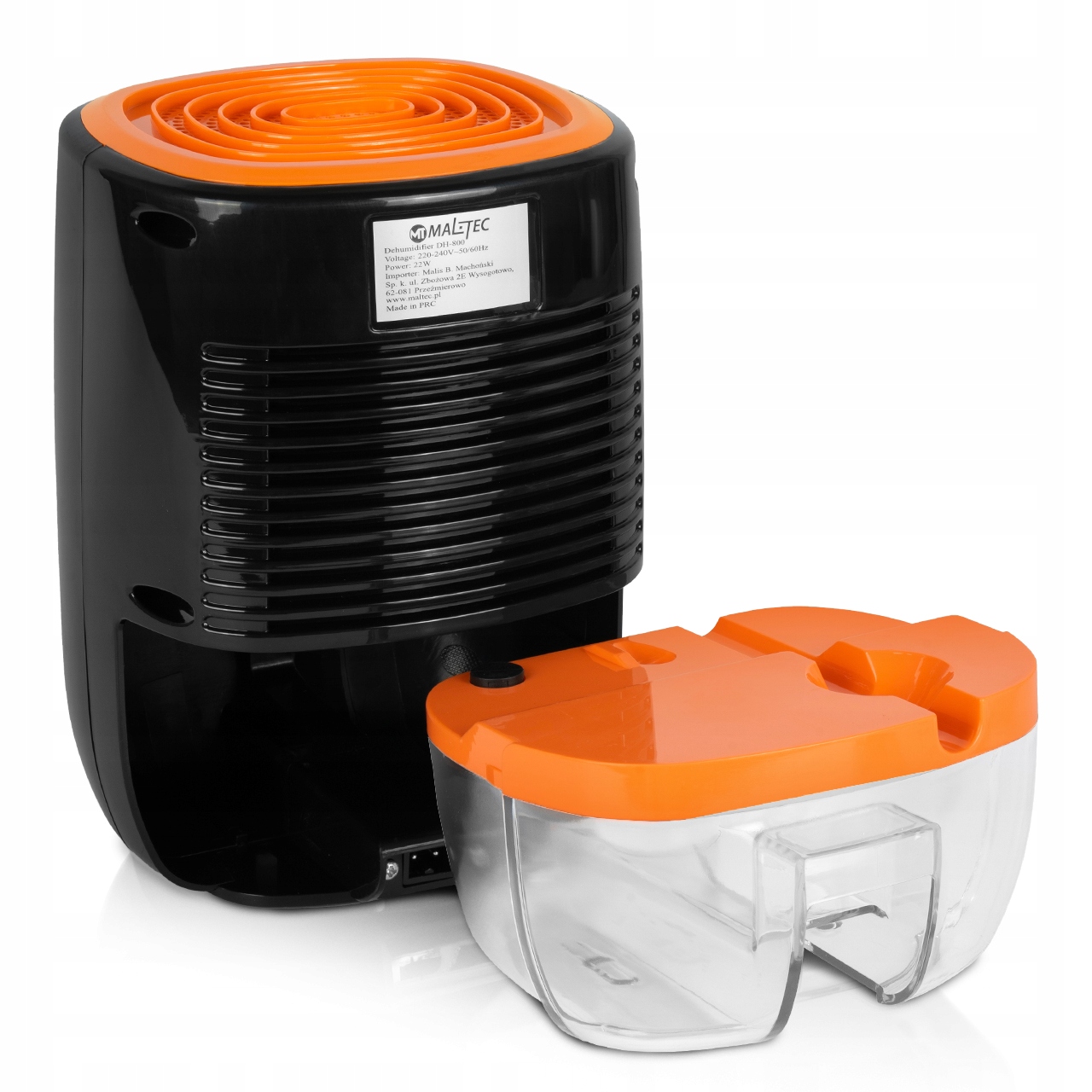 CICHY OSUSZACZ POWIETRZA WYDAJNY POCHŁANIACZ WILGOCI MALTEC 800ML Model DH-800 MalTec