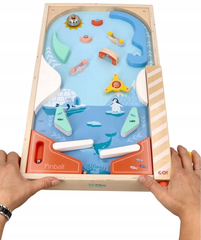 ADAM TOYS GRA ZRĘCZNOŚCIOWA PINBALL FLIPPER DREWNIANY 3+ Wiek dziecka 3 lata +