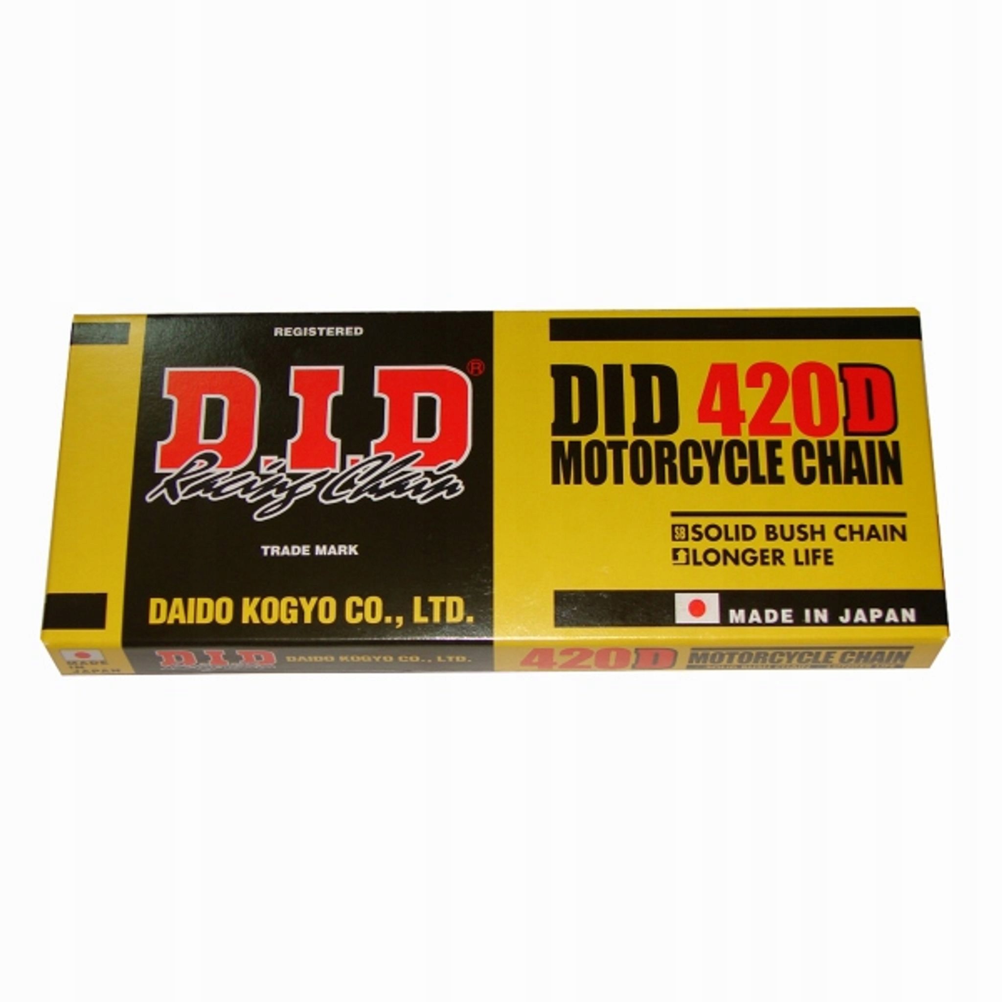 DID420D-128 Łańcuch Napędowy Moto. DID 420 Bez O-ring (rozkuty+ogniwo)