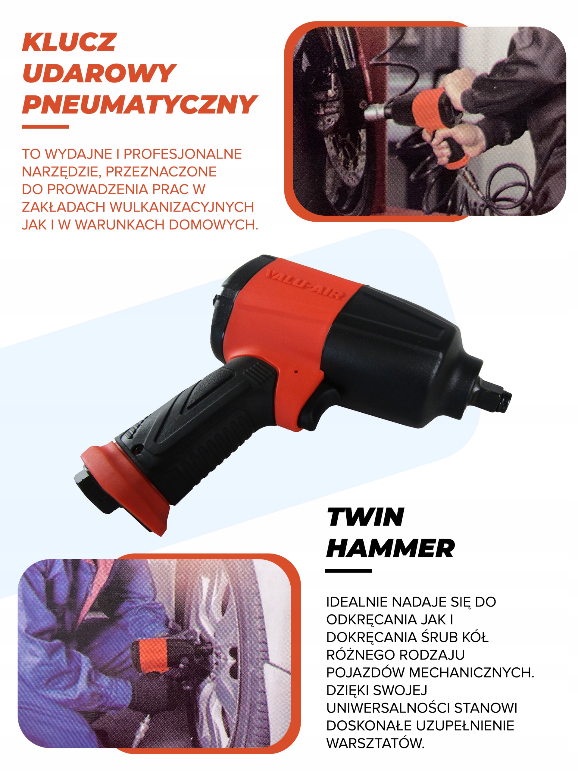 lucz pneumatyczny do kół udar 550 Nm 1/2" Marka inna