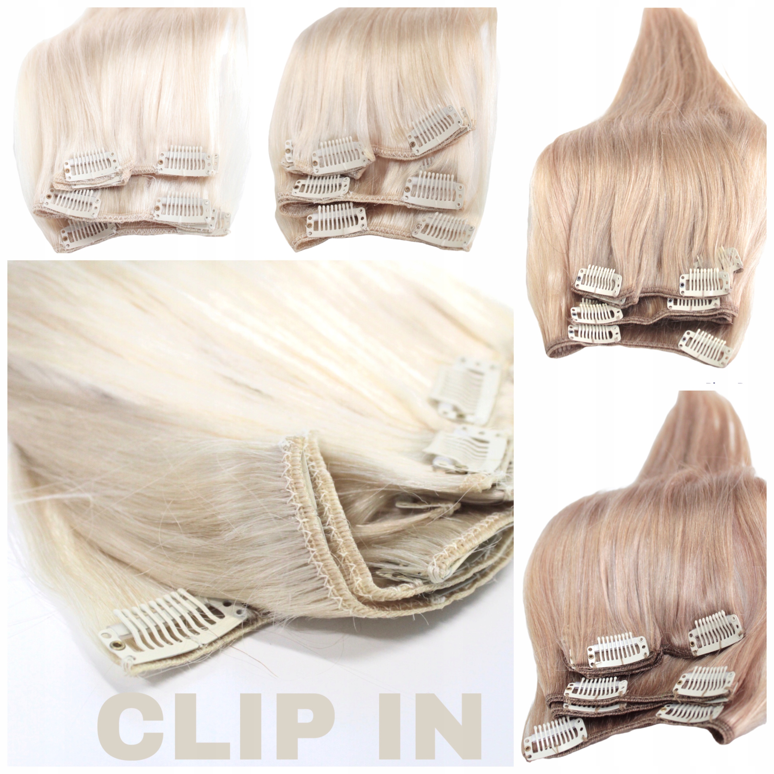 WŁOSY DOCZEPIANE CLIP IN 40cm NATURALNE MOVITO Marka Movito