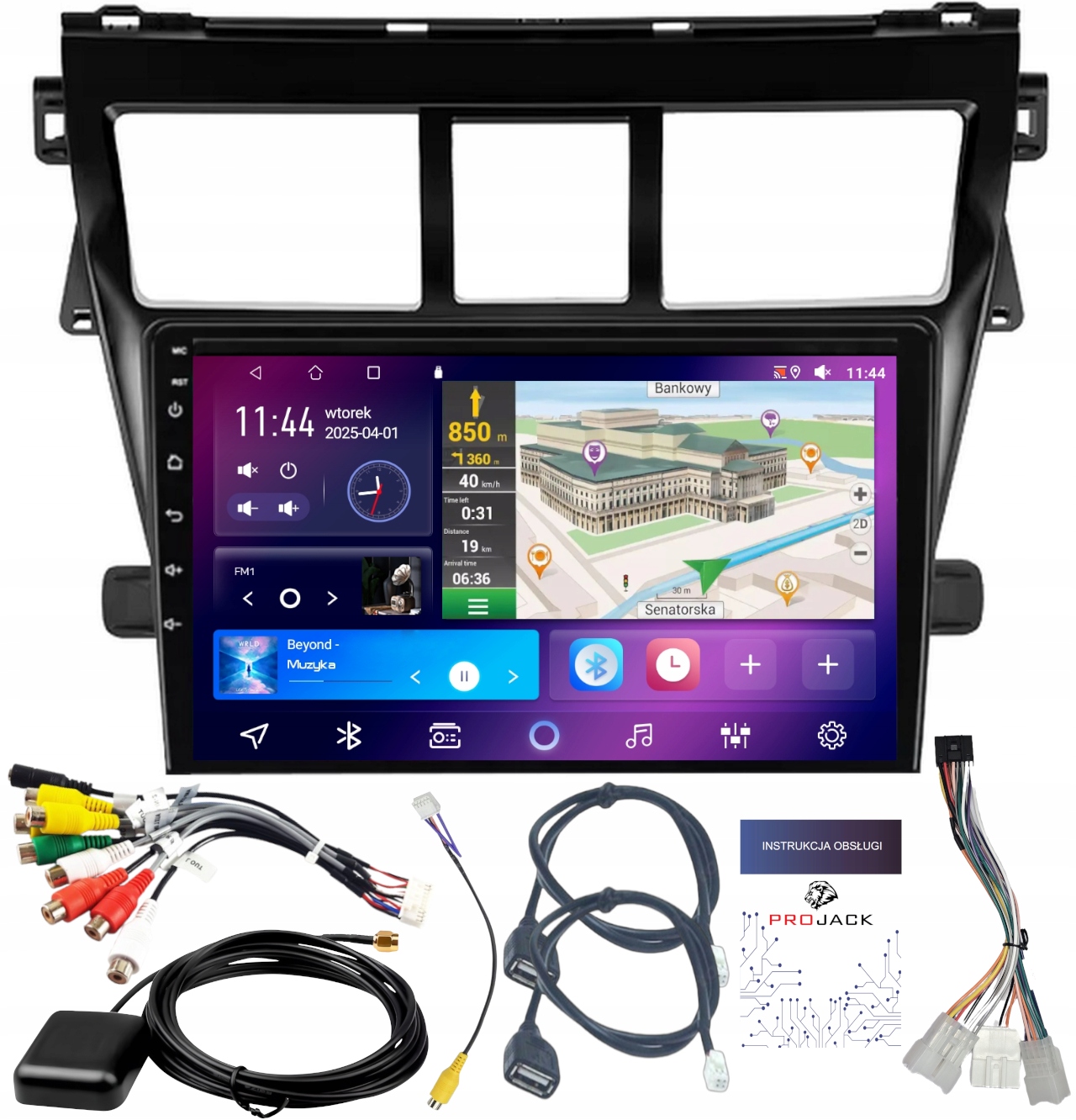 Autorádio S Carplay Toyota Yaris 2005-2012 Wifi Android 4GB 64GB