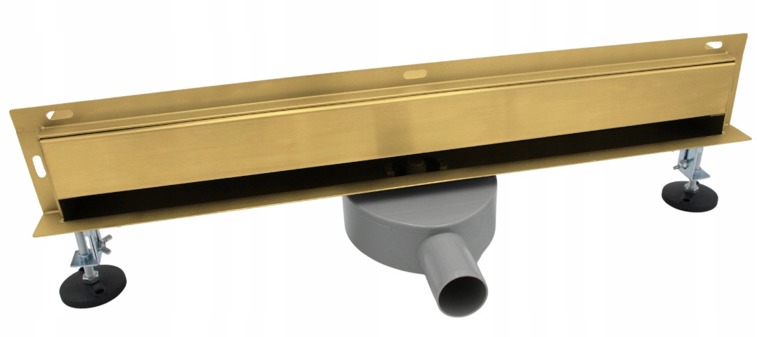 ODPŁYW ŚCIENNY ZŁOTY OBROTOWY SYFON 80 cm - 2w1