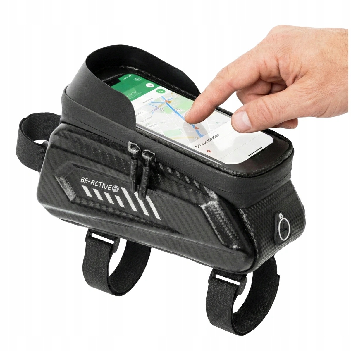 Sakwa rowerowa na ramę z etui na telefon 7,2" wodoodporna ER4