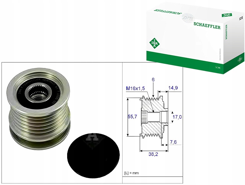 INA535 0013 10 Pásové Kolo Alternátoru Db Asistent řidiče #33