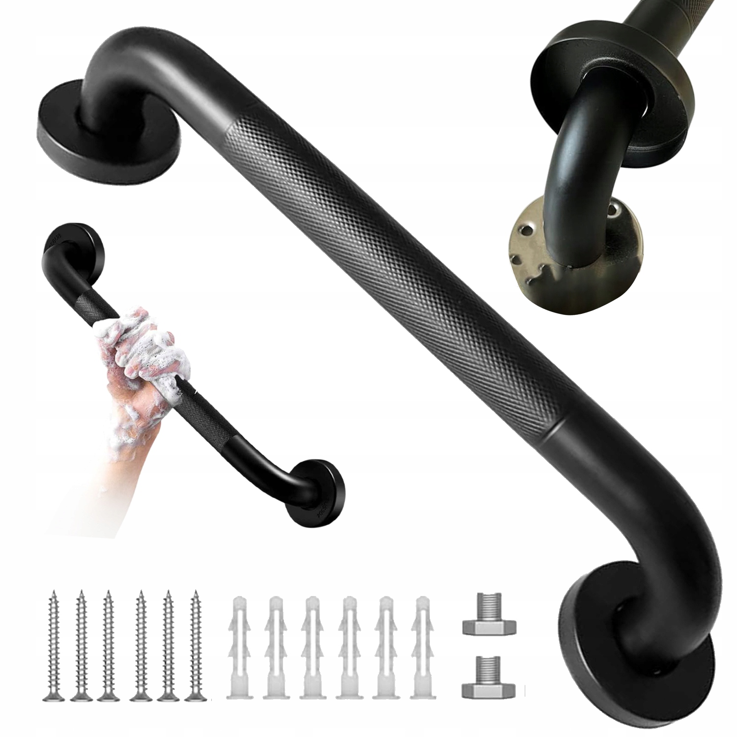 1SZT Uchwyt Łazienkowy Nierdzewny Metal Poręcz Na Wannę 30CM Dla Seniorów