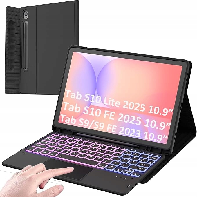 Etui z klawiaturą Samsung Galaxy Tab S9/S9 Fe 11 cali touchpad Rgb Qwertz