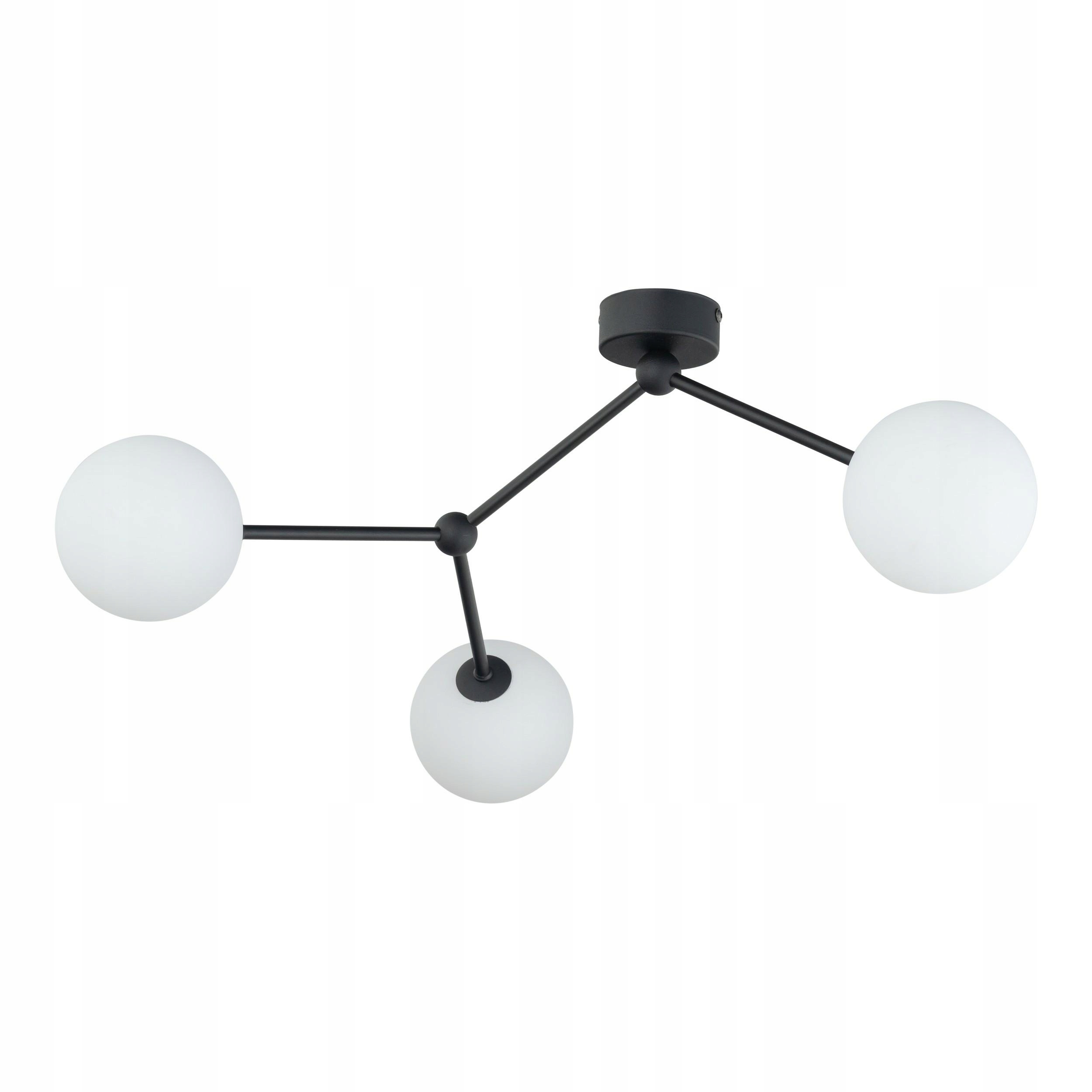 Stropná lampa Fairy čierna Sklenené tienidlá 3xG9 Závesná Moderná izba