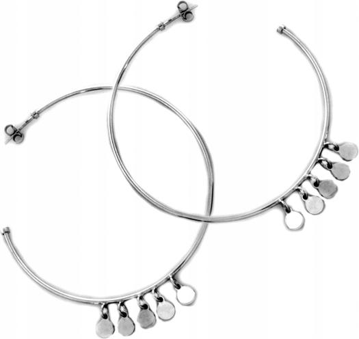 Stříbrné náušnice 925 kruhy s přívěsky 5,73 g elegantní jako dárek