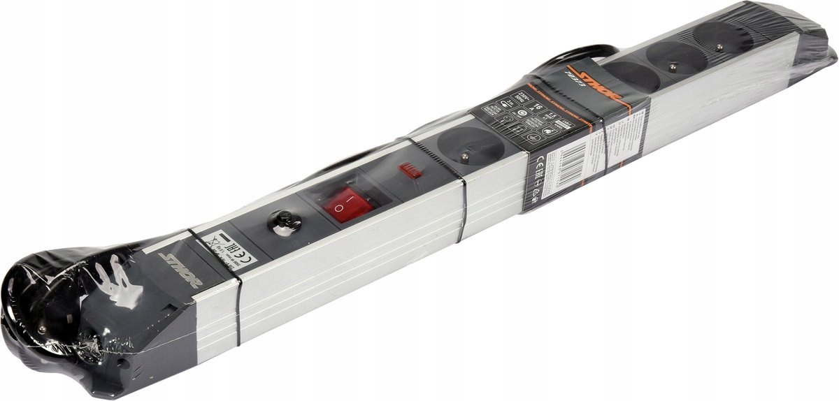 LISTWA ZASILAJĄCA ALUMINIOWA 6 GNIAZD UZIEMIENIE Model 72373