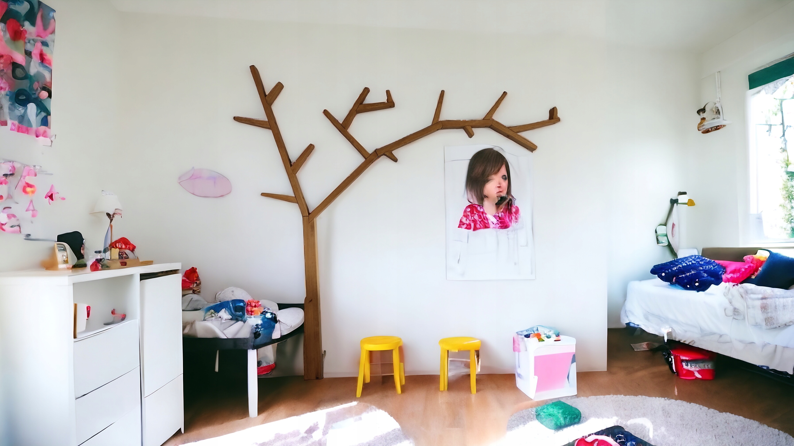 PÓŁKA REGAŁ DRZEWO LOFT OZDOBA Głębokość mebla 7.5 cm