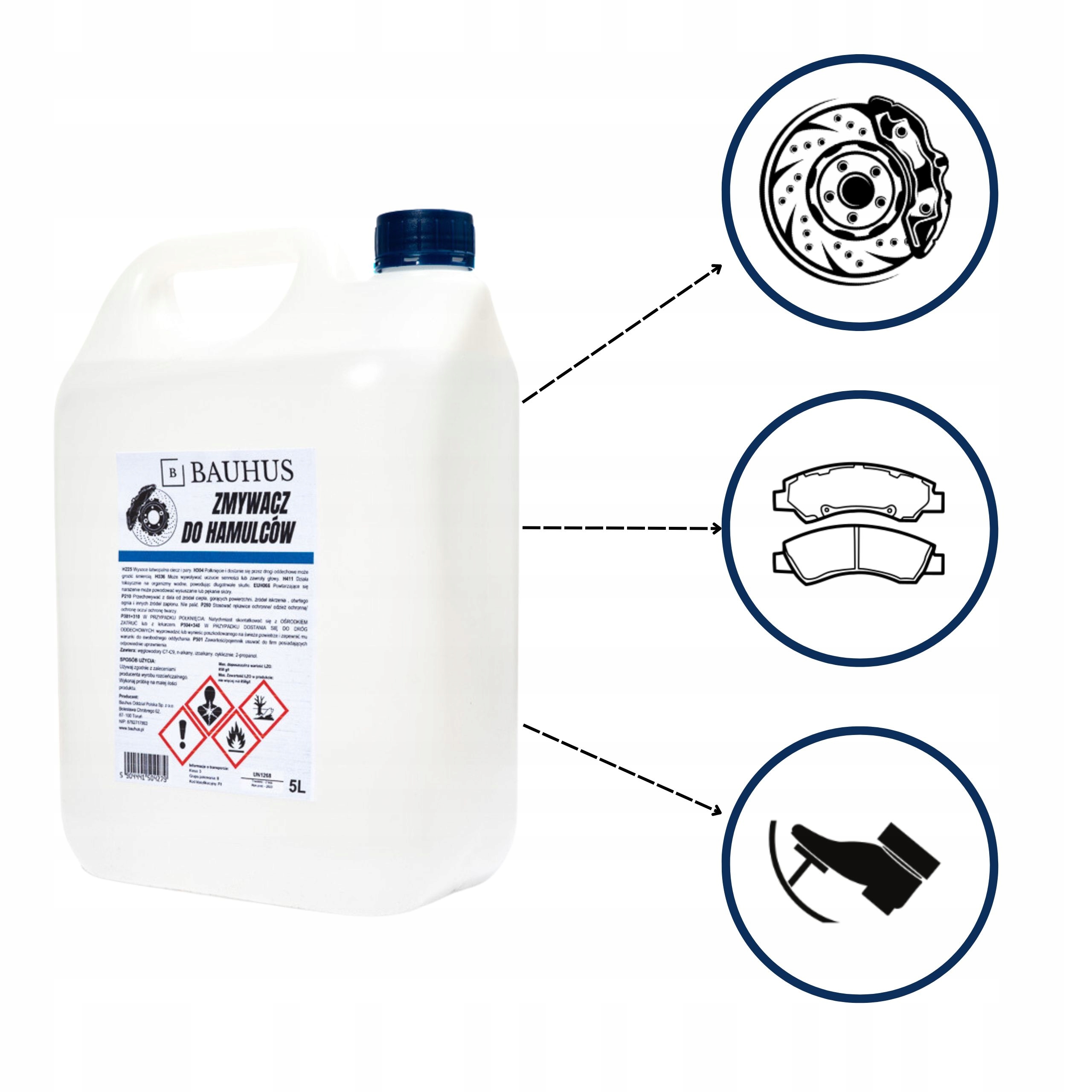 ZMYWACZ ODTŁUSZCZACZ do HAMULCÓW TARCZ 5L Stan opakowania oryginalne