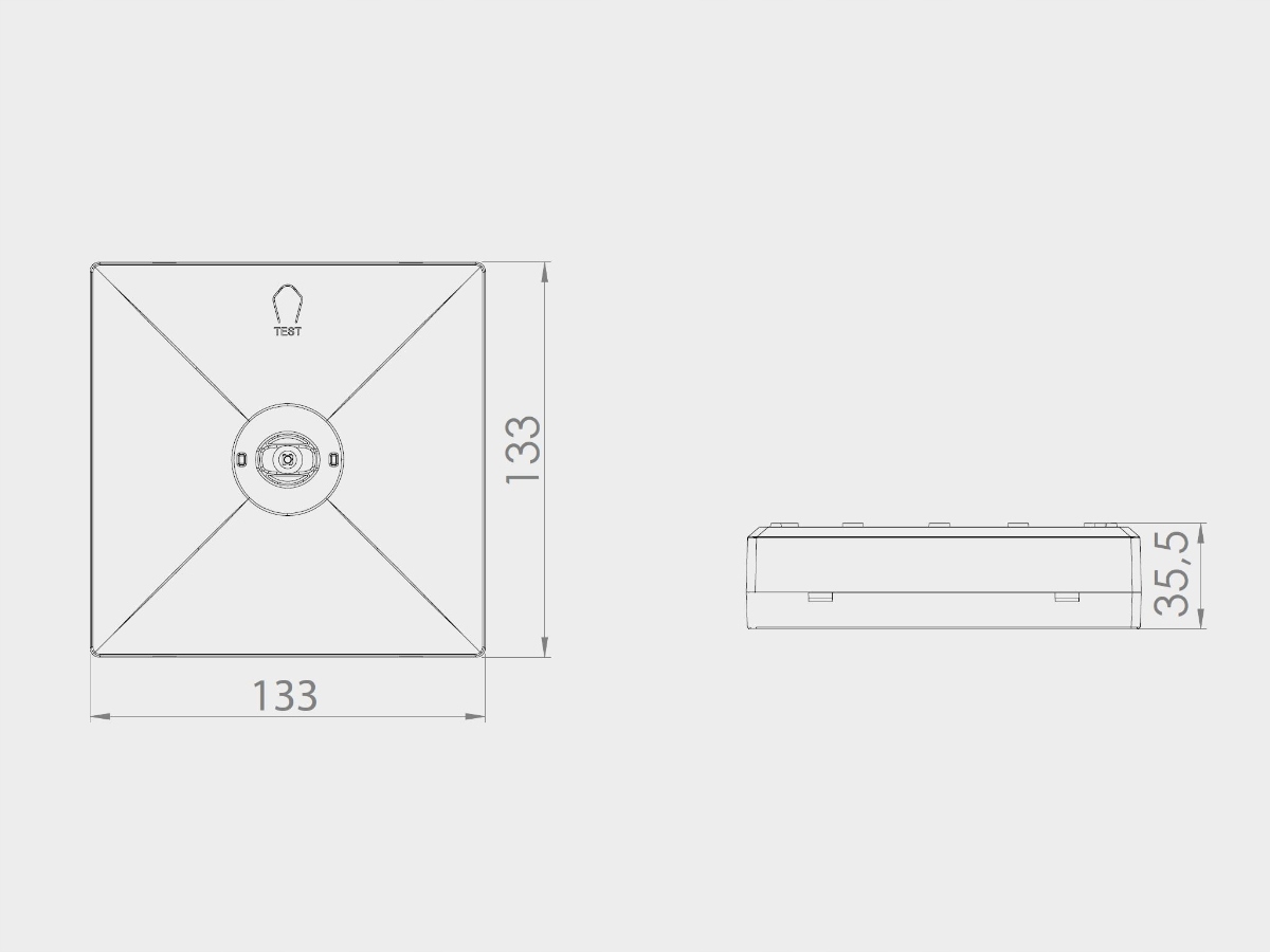 Oświetlenie Awaryjne Natynkowe Starlet Quad LED SO 1W 150 A 1H MT Moc 1 W