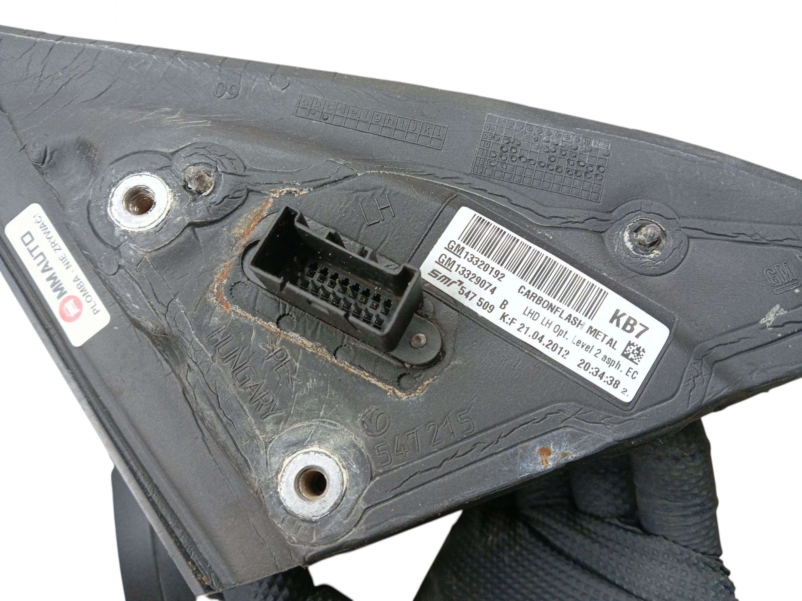 spiegel links OPEL INSIGNIA A (2008-2013) 13 PIN EUROPA code LAKIERU Z22C