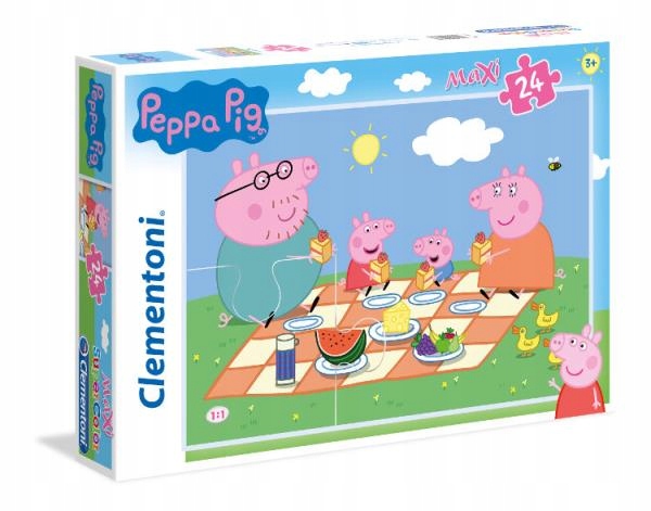 Puzzle Maxi 24 elementów. Super kolor. Świnka Peppa 240289
