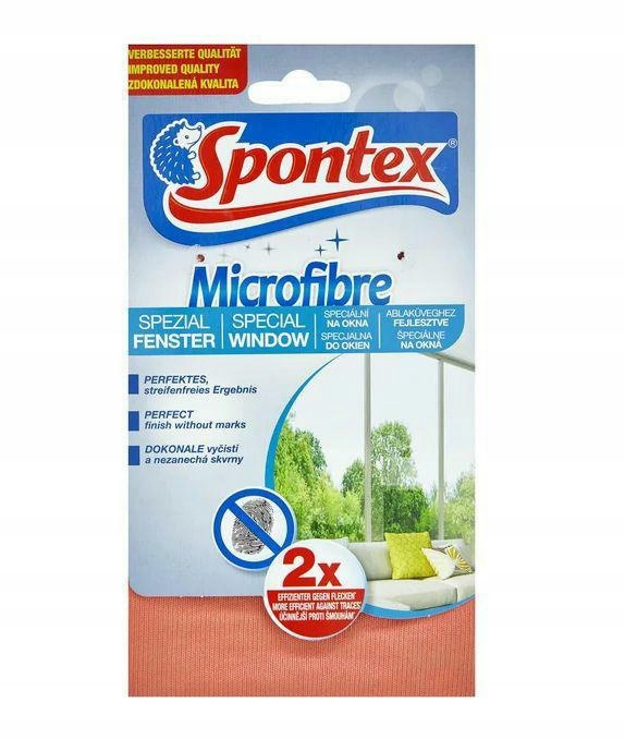 Spontex Ścierka Do Okien Window Microfibre Pomarań