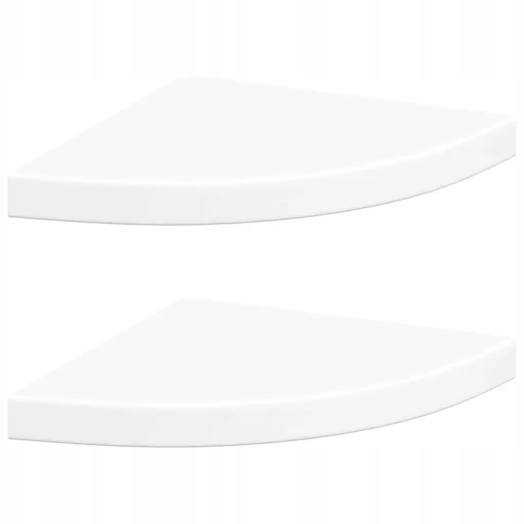 Sada 2 bílých polic z Mdf a kovu 35x35x3,8 cm