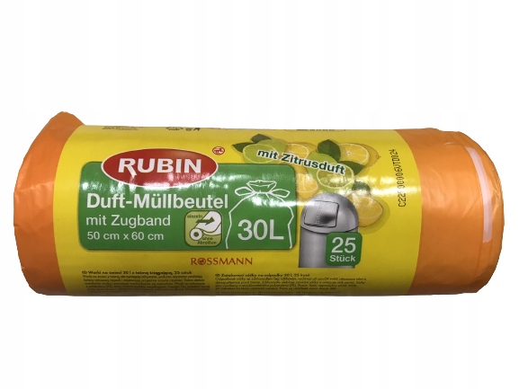 Rubin worki na śmieci 30 litrów - 25 sztuk wiązane