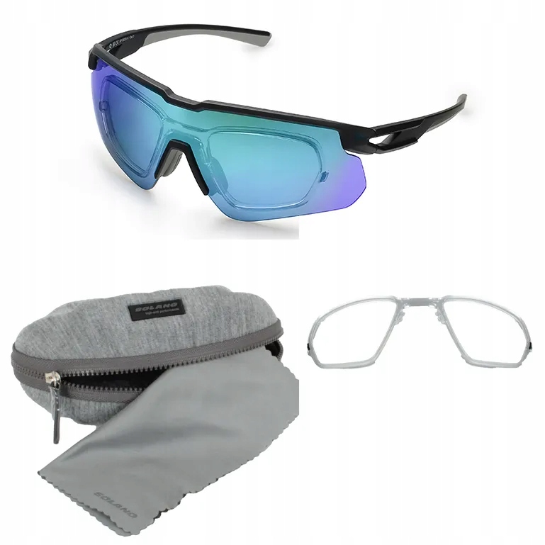 Podívejte se jasně: Solano SP60024A Černé sportovní brýle UV400 s korekcí