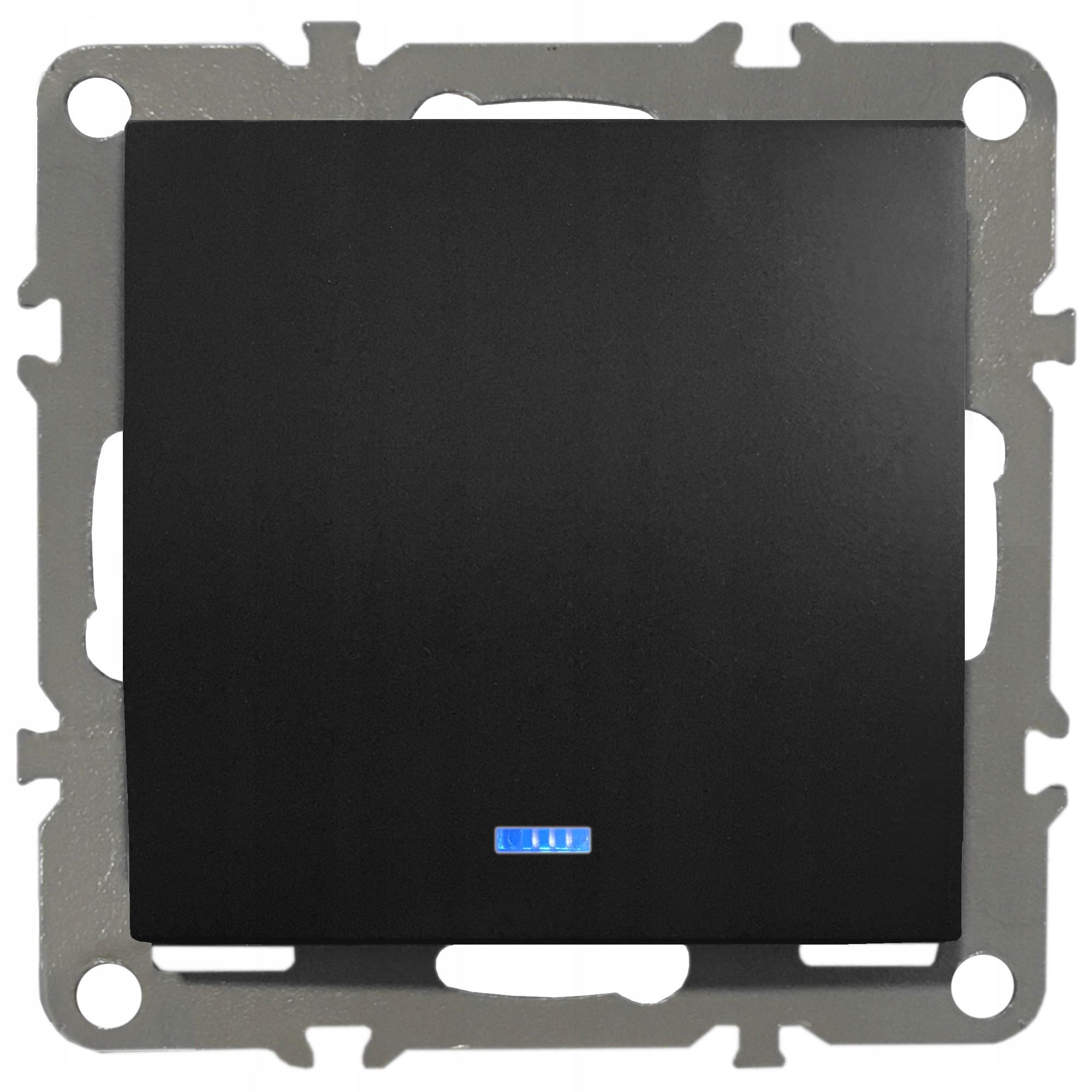 QUADRA WŁĄCZNIK KRZYŻOWY PODŚWIETLANY CZARNY MAT