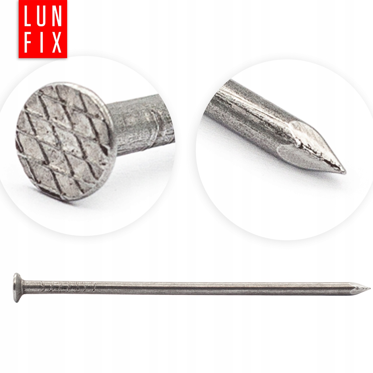 GWOŹDZIE BUDOWLANE czarne zwykłe 4,0x100 5kg Marka Lun Fix