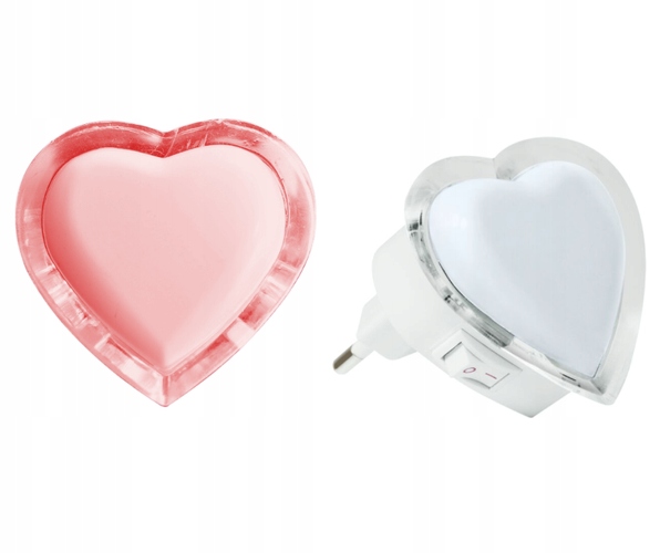 

Lampka Nocna Do Kontaktu Serce Led 0,3W Czer Ideus