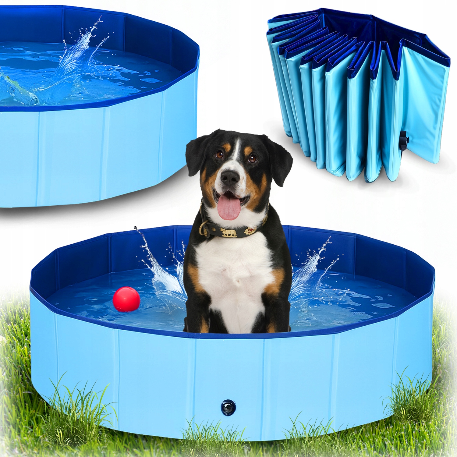 Levně Skládací zahradní bazén pro zvířata Heckermann 120 x 30 cm