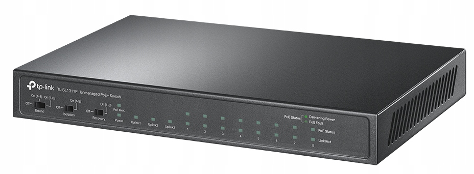 TL-SL1311P – Přepínač s 8 porty PoE+