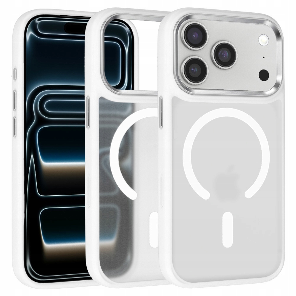 Etui Liavec Cloudy Case with Metal Camera Frame do Iphone 17 Pro biały