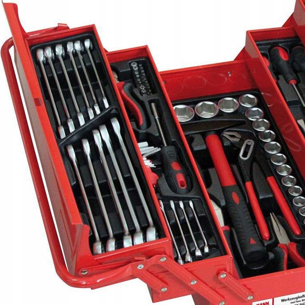 Skrzynka narzędziowa warsztatowa 86-el. HOLZMANN zestaw narzędzi walizka Marka Holzmann
