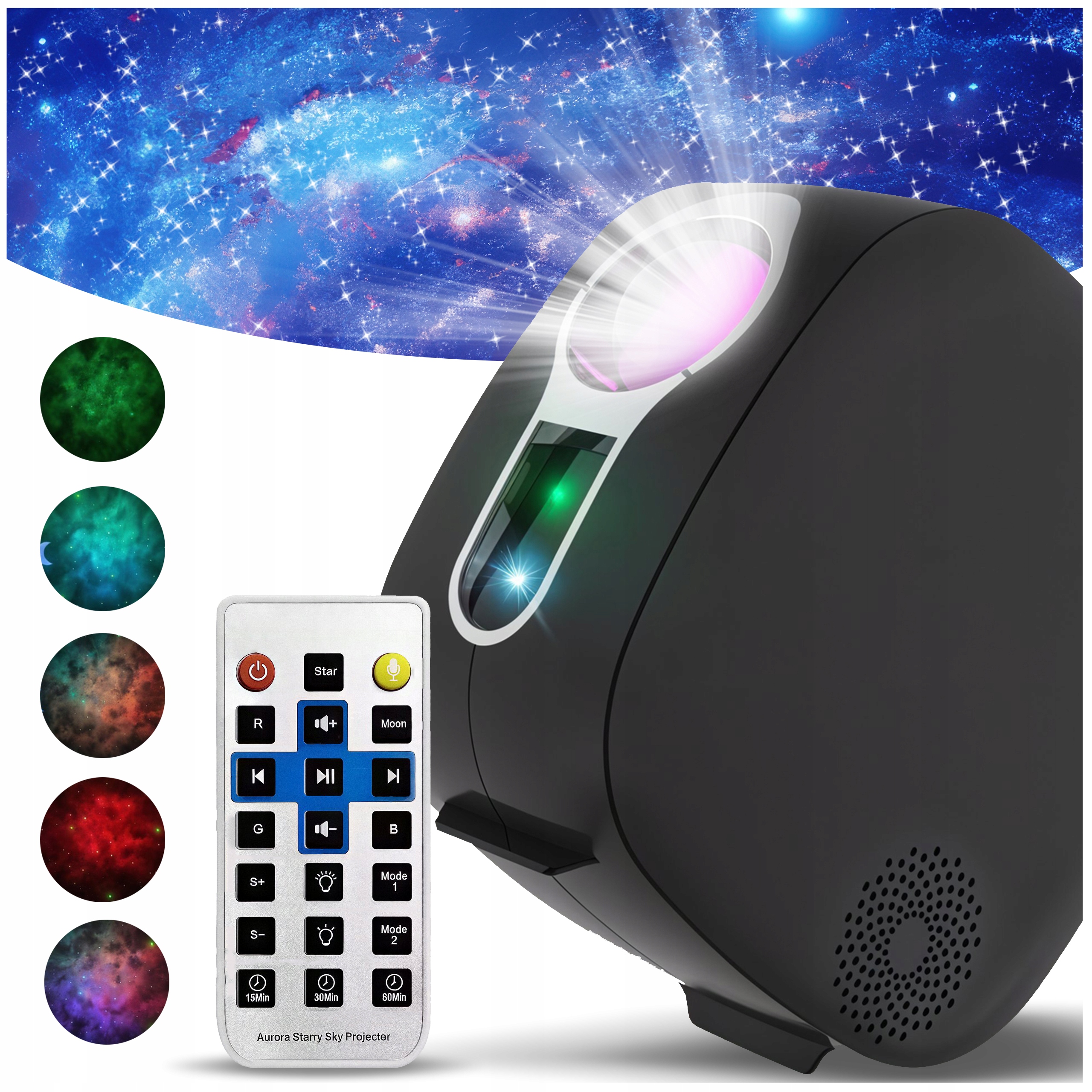 Projektor Gwiazd Planetarium Głośnik Dla Dzieci Lampka Nocna Rzutnik Led
